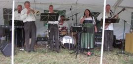 2011-06-13 Großleinungen: Wolfgang, Werner, Uwe, Horst, Melanie & Lothar